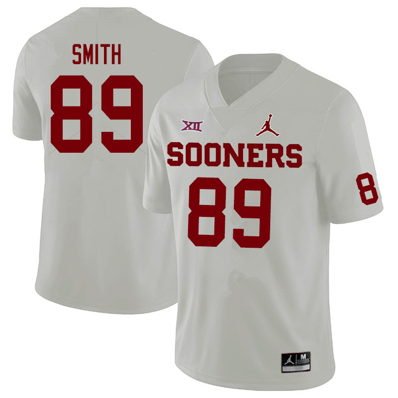 Jordan Brand Men #89 Damon Smith Oklahoma Sooners College Football Jerseys Sale-White